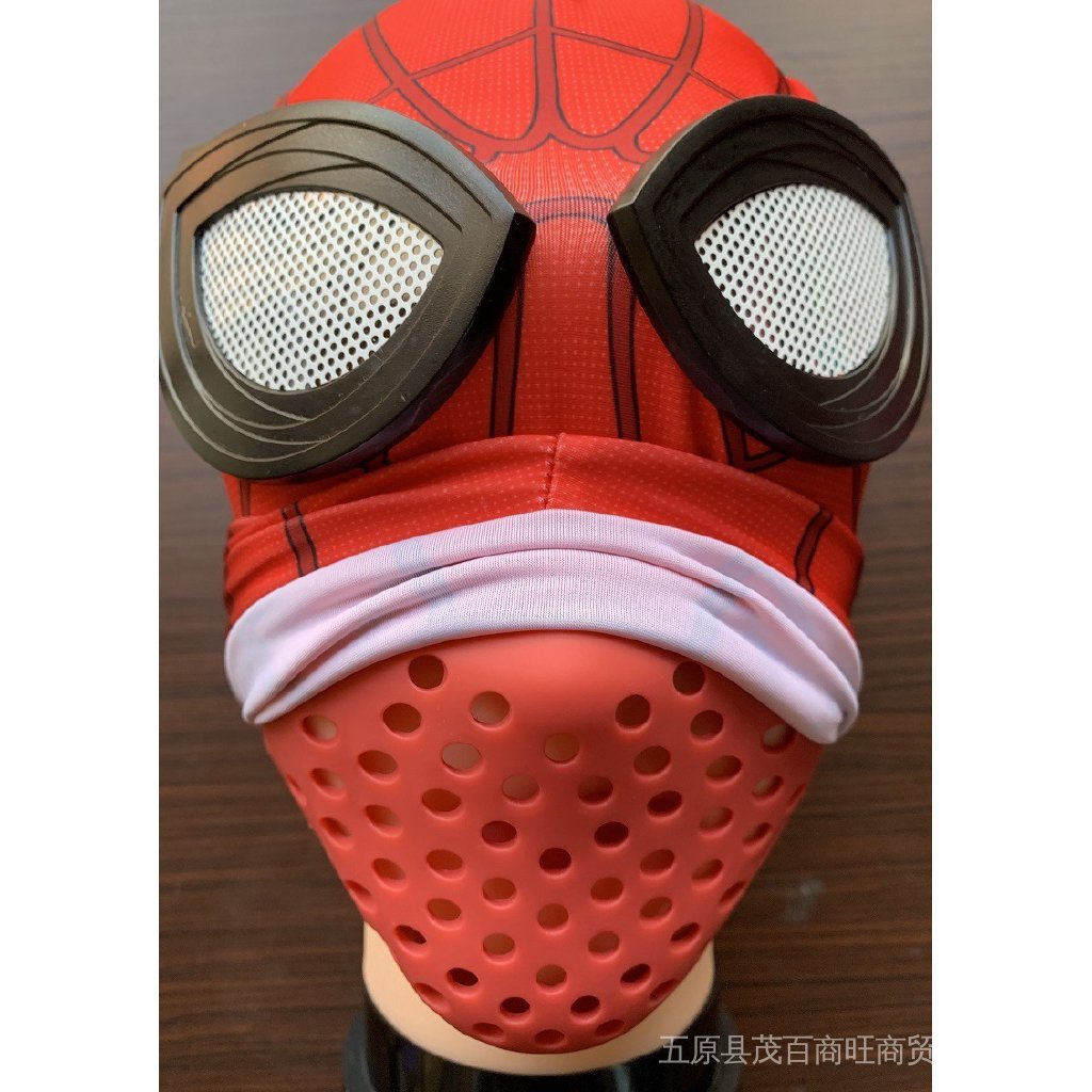 Entrega Rápida Homem Aranha faceshell deadpool spiderman mini Máscara cosplay Adereços De Sílica halloween Metade Do Rosto shell Capa Máscaras Boca