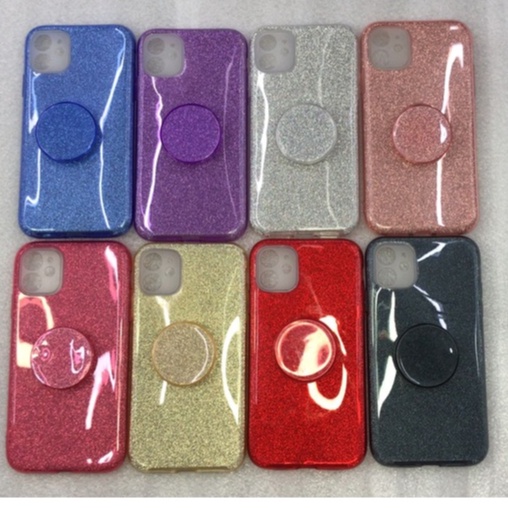 Capa Para Celular Com Brilho Capinha Brilhosa A32/A52/A72 Glitter Com Pop Suporte Colorida Para Modelo A32/A52/A72