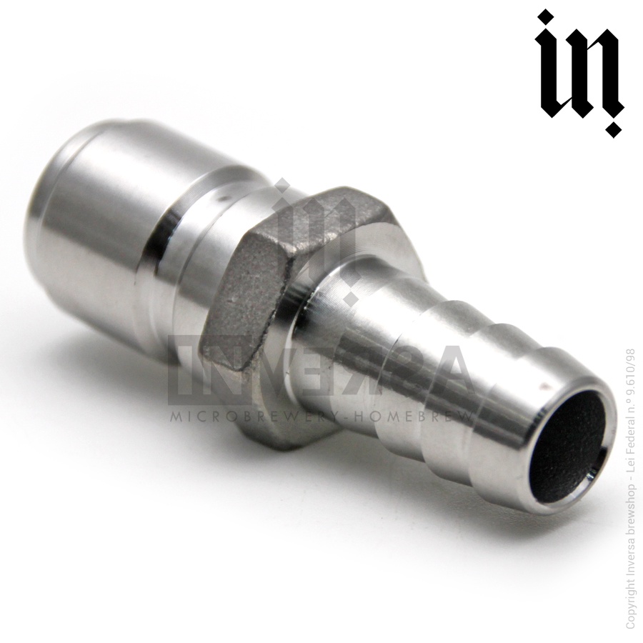 Conector Engate Rápido Barbatana Espigão 13mm Inox 304