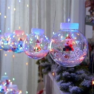 Bola de luz de cortina de LED de Natal para árvore de natal Papai Noel |  Shopee Brasil