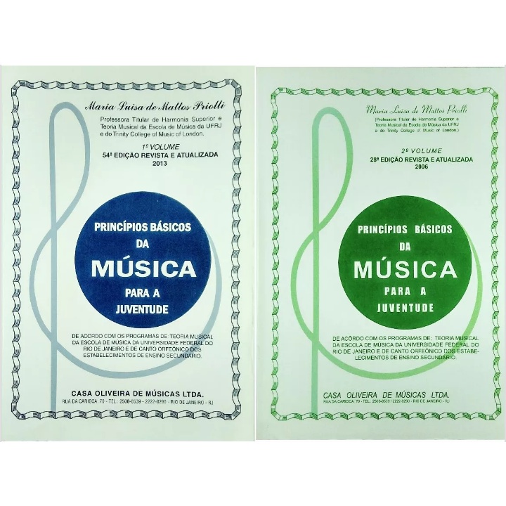 Kit Princípios Básicos da Música p/ Juventude Vol. 1 e 2 - Maria Priolli