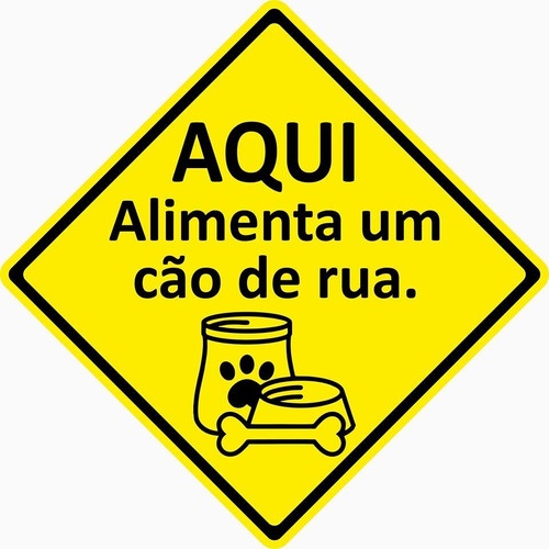 Placa Personalizada Pet Dog Rua - 50x50cm