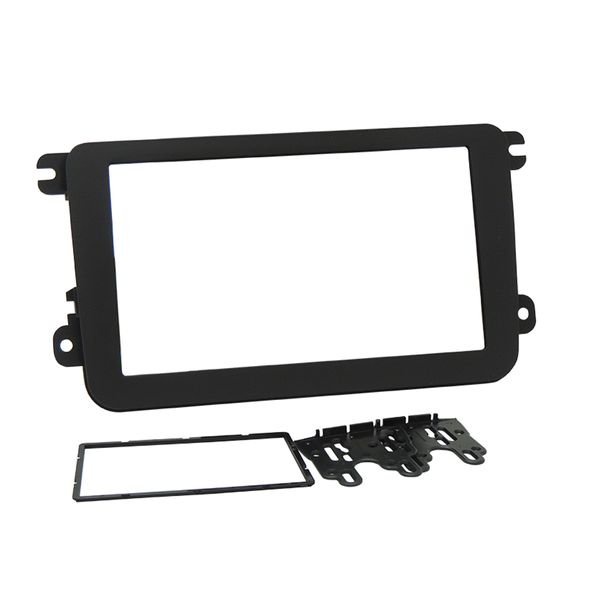 Moldura 2 Din Gol G7, Jetta, Amarok, Novo Fusca, Tiguan 07 A 10 - Preta