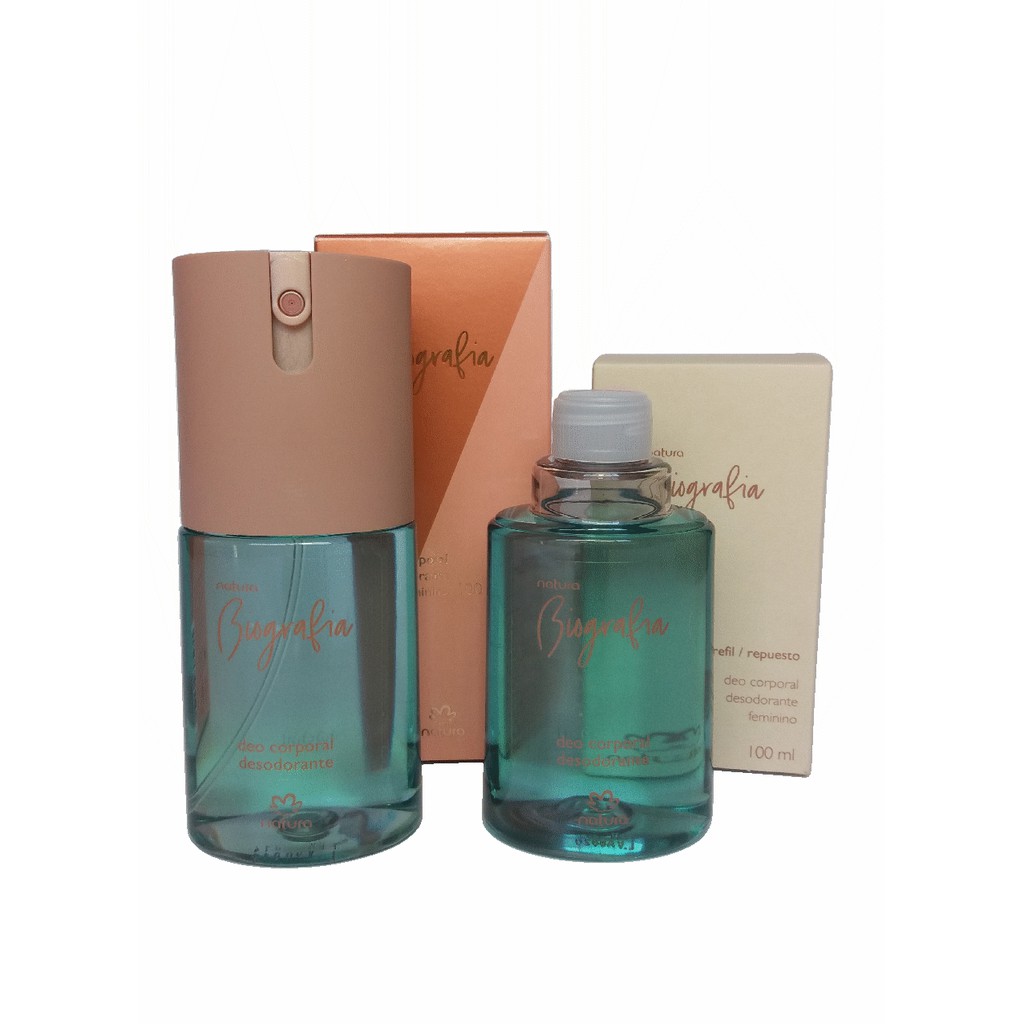 Kit Deo Corporal Biografia Feminino Natura (Inteiro 100ml + Refil 100ml)
