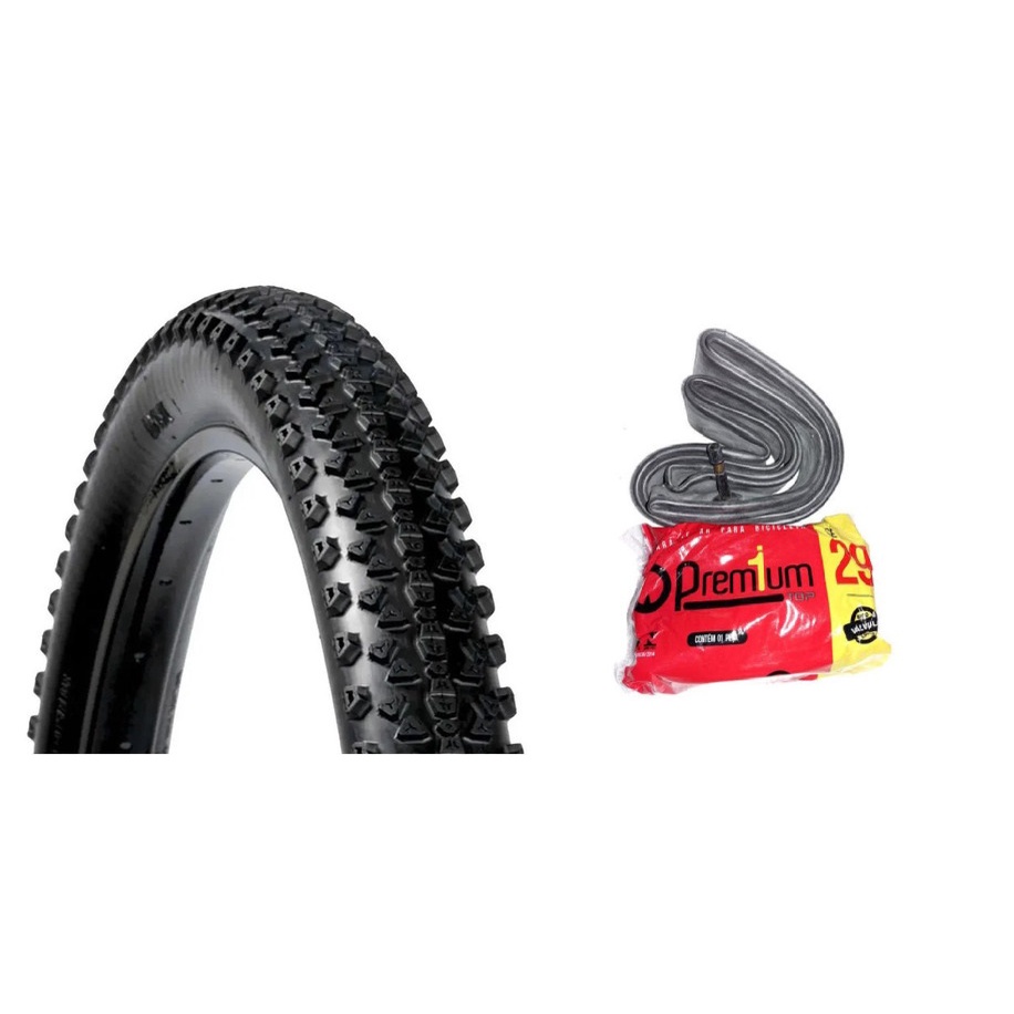 Pneu + Câmara Bicicleta Dsi Mtb Cravo Aro 29 X 2.10 Bike Sri68 Balão Mountain Bike 29er + Câmara de Ar 29 Top Premium Bico Grosso