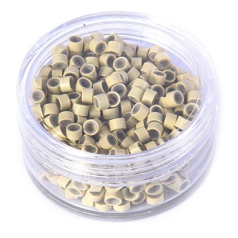 500 Und - Micro Link Rings - Anéis em Alumínio para Mega Hair - Com Silicone