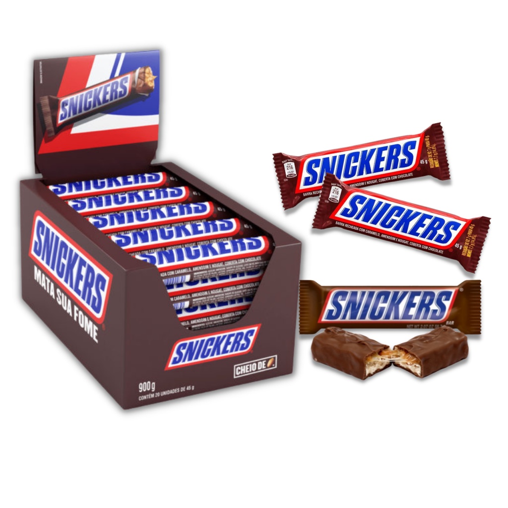 Display Chocolate Snickers 45g C/20 - Mars | Shopee Brasil