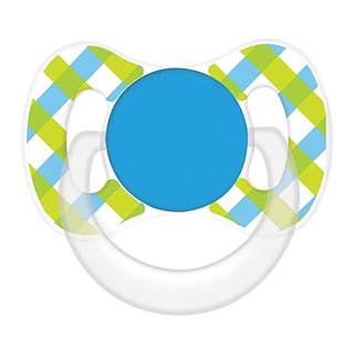 Chupeta Bico de Silicone Funny Xadrez 6m+ Azul - Lillo