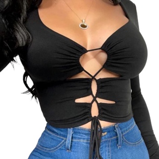 Blusa feminina cropped amarraçao gringa ref 080 em Oferta na Shopee