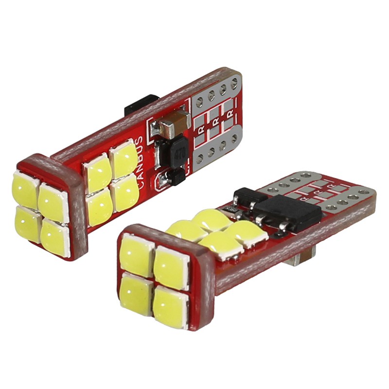 Par Lâmpada Pingo T10 12 Leds Cree Canbus Canceller 12v/24v Farolete Lanterna, Placa Mala Teto