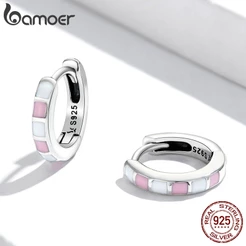 1 Par Bamoer 925 Fivelas De Orelha Simples Confira Fashion/Joias/Presentes Para Mulheres SCE1372