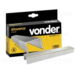 Grampo 08mm Para Grampeador Elétrico Gpe168 Cx C/1000 Vonder 2898168208