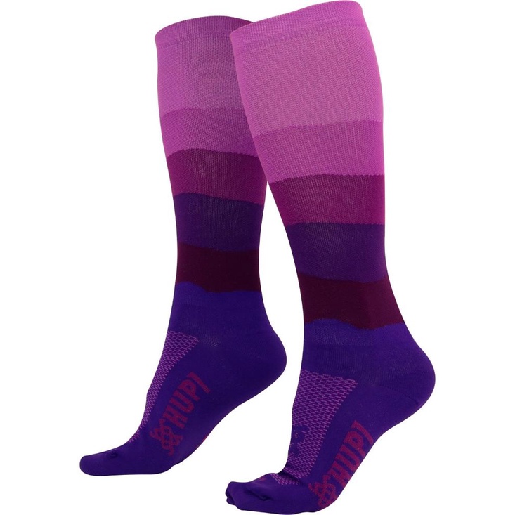 Meia HUPI Cano Longo 30cm Colors Roxo, Tamanho 36-42 Ideal para Corrida e Ciclismo - Women Clothes