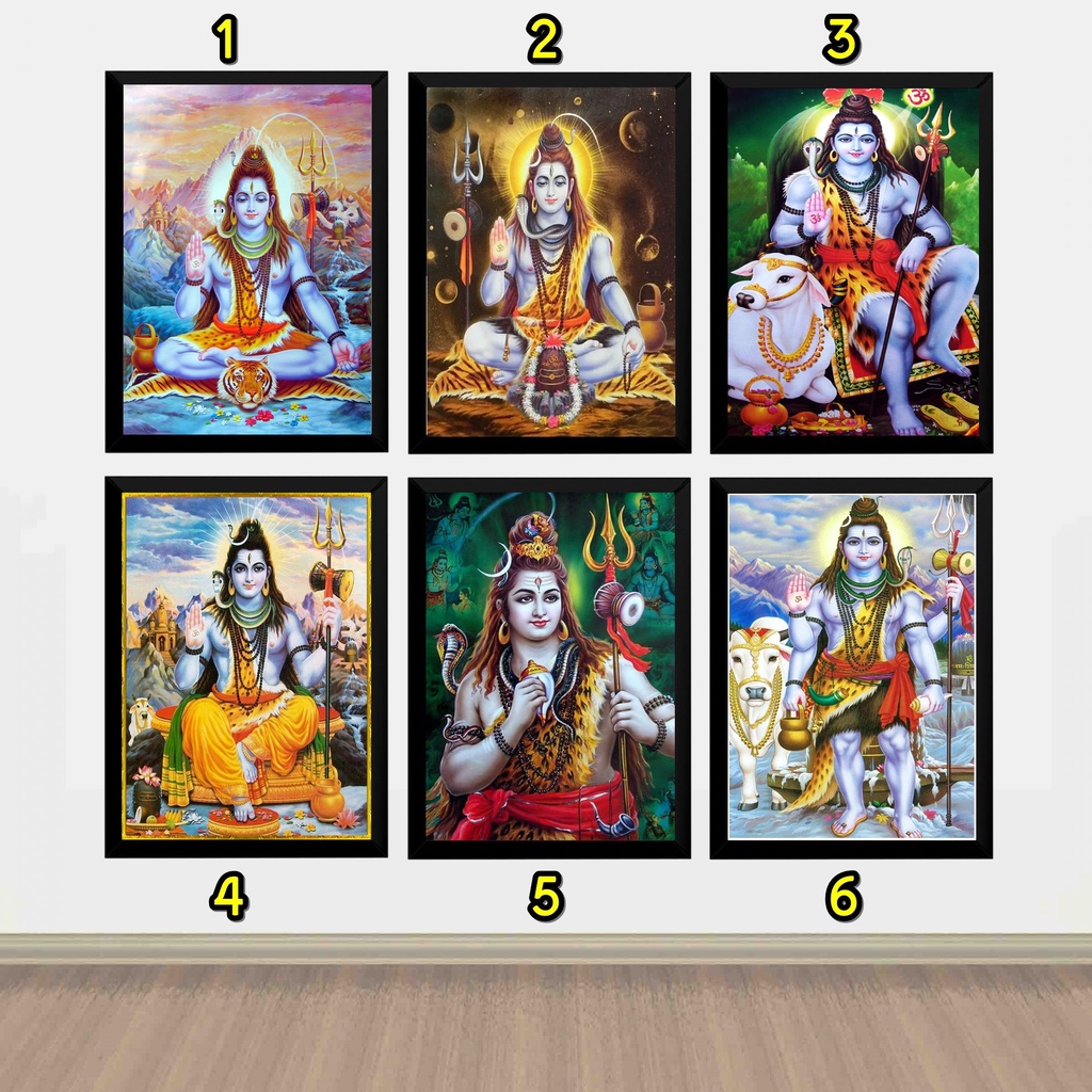Quadro Decorativo lord Shiva Deus hindu em Oferta na Shopee