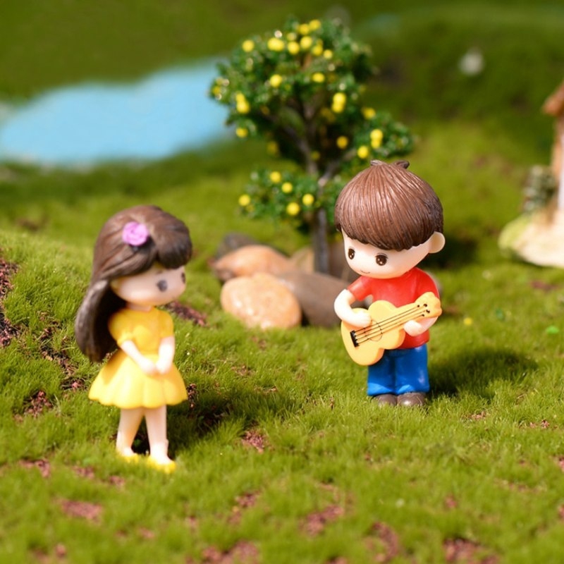 2 Pçs / Conjunto Ornamentos De Plástico Com Desenho De Guitarra Para Casa De Bonecas / Decoração Diy em Oferta na Shopee