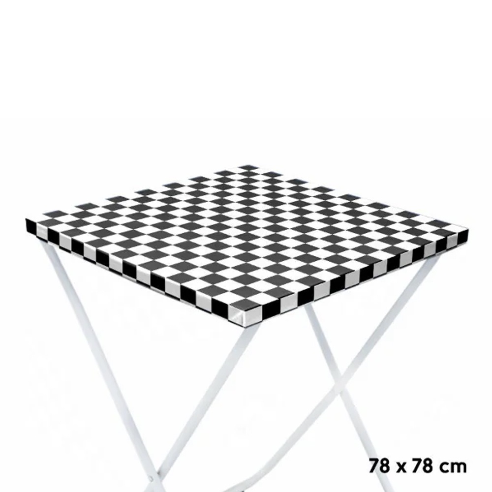 Toalha Plástica Cobre Manchas Perolizada - Xadrez Preto