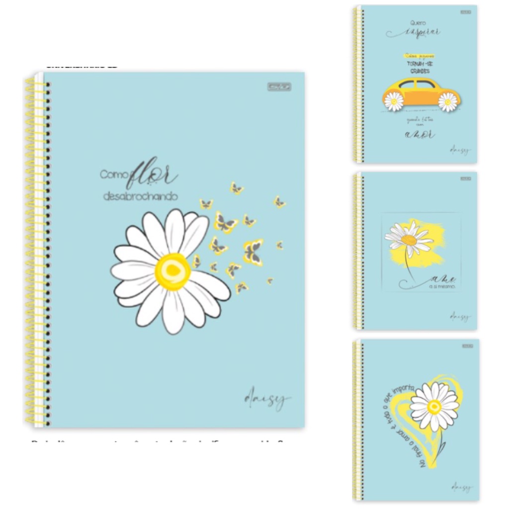 Caderno Universitário 10m 160f Daisy Un.