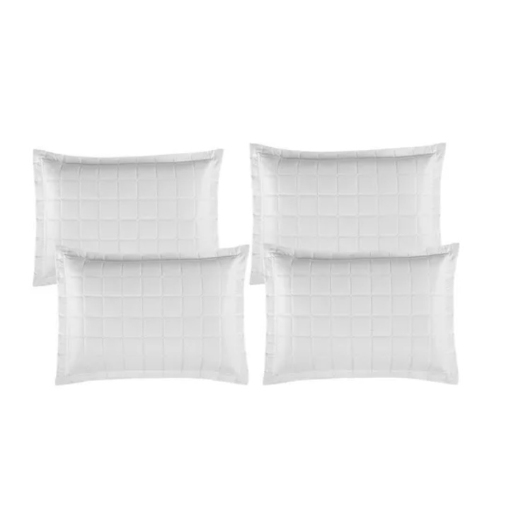 Kit 4 Porta Travesseiro Matelado Branco Preço Direto Da Fabrica Fronha Protetor Martelado 70x50