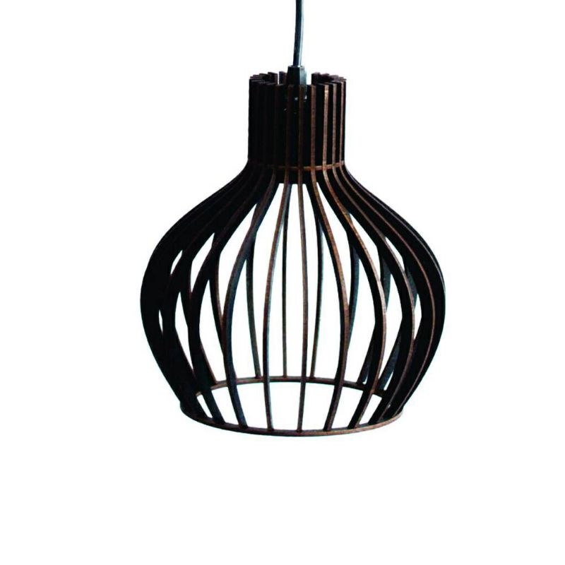 Kit com 5 Pendente Luminaria PP Preto com fio Lustre de Sala Decorações