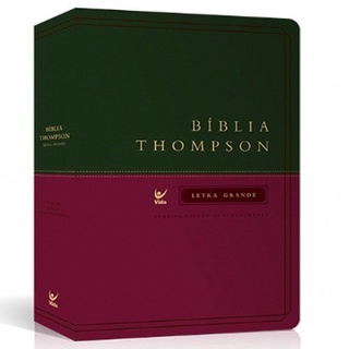 Bíblia de Estudo Thompson | AEC Letra Normal | Verde e Vinho | s/ índice