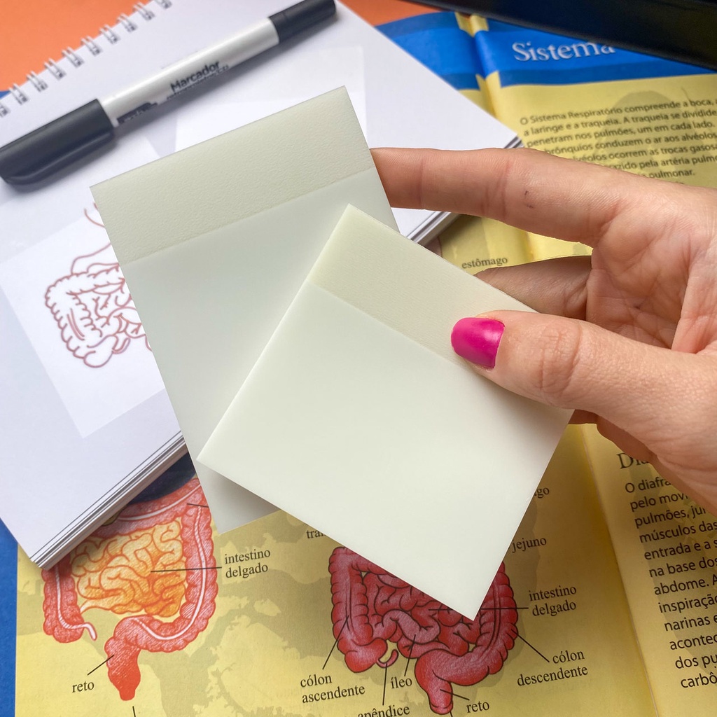 Bloco Adesivo Transparente 75 x 75 mm 50 Folhas - Importado