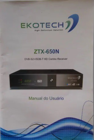 Manual Do Usuário (Em Inglês) Receptor Ekotech Ztx - 650N de Vários pela Dtv