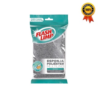 Esponja para lavar loucas Multiuso Poliester, limpa sem riscar,EP1416360, Flash Limp