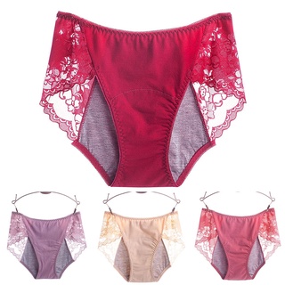 Período Fisiológico Calcinha Menstrual À Prova De Vazamento Sexy Renda Respirável Tecido Macio Sem Costura Breifs De Roupa Interior Feminina