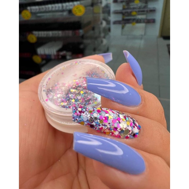 gliter flocado para unhas glitter holográfico decoração