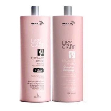 Kit Paiolla Escova Progressiva Bambu Sem Formol  2x1000 Ml