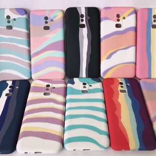 Capa Capinha de Celular Arco-iris De Silicone Para Samsung J8