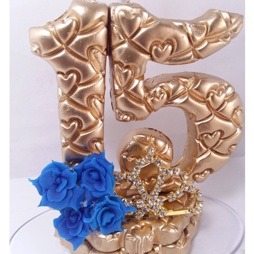 Vela De 15 Anos Vela de Aniversário 15 Anos  dourado, Vela de debutante, Princesa debutante