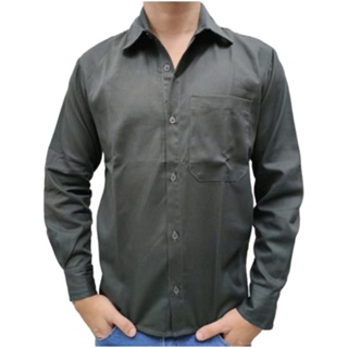 Camisa para trabalho manga longa de brim (sarja) 3 ao 8 em Oferta na Shopee