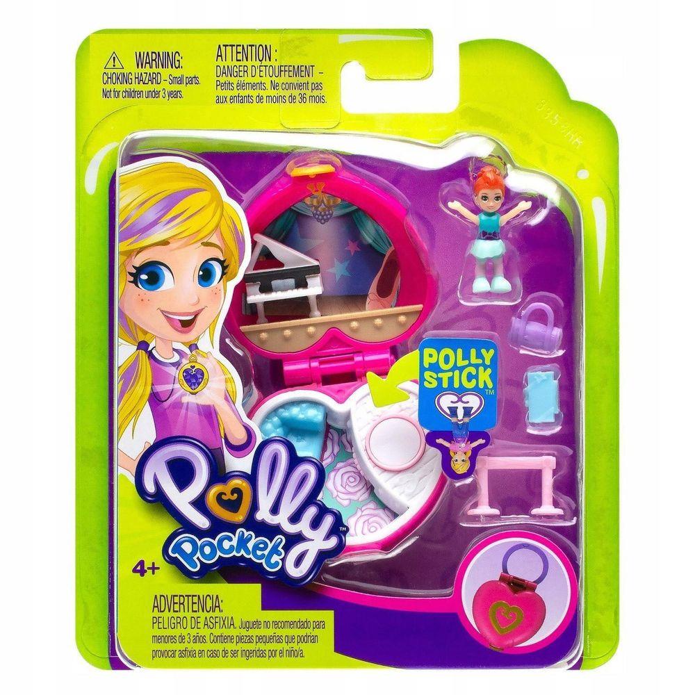 Mattel Polly Pocket Tiny Places – Lilas Ballettaufführung, Mini-Schatulle Mit Puppe & Überraschungseffekten