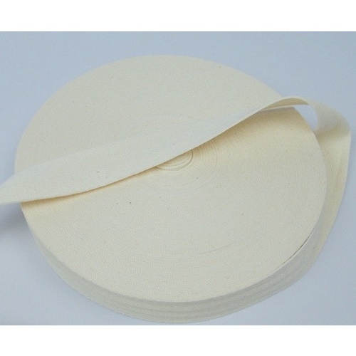 10 Mts Cadarço Sarjado Cru Em  Algodão 20 Mm - 2 Cm