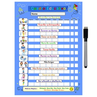 Quadro do Incentivo de Metal Semanal 26x20cm + Caneta em Oferta na Shopee