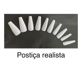 Unhas Postiças REALISTA bailarina 100 unidades unhas inteiras longas Acrigel Encapsuladas Alongamentos