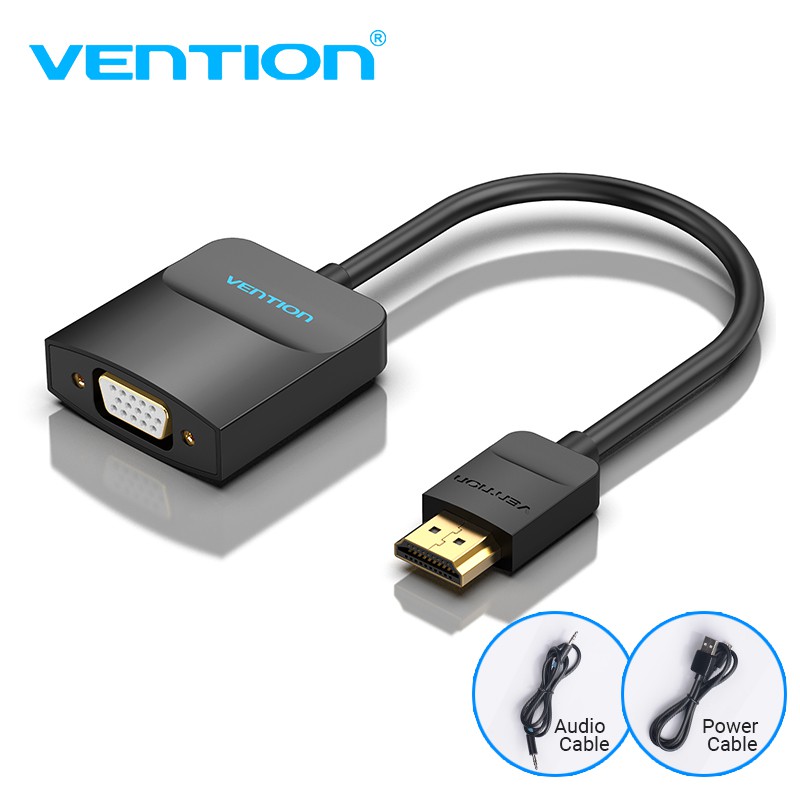 Vention HDMI to VGA Adapter Audio Video Cable Converter Full HD 1080P Digital to Analog Adapter HDMI VGA Connector