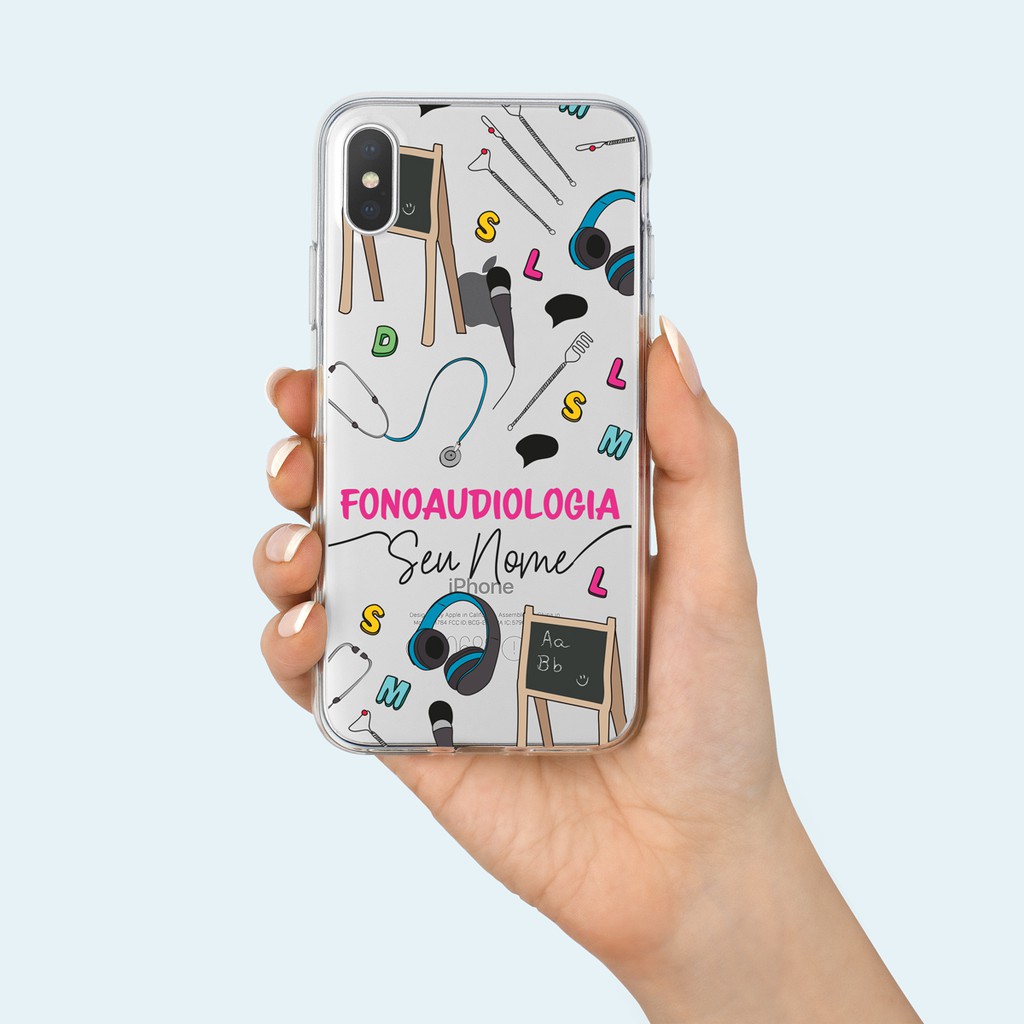 Capa Capinha de Celular Personalizada com sua Profissão - Fonoaudiologia