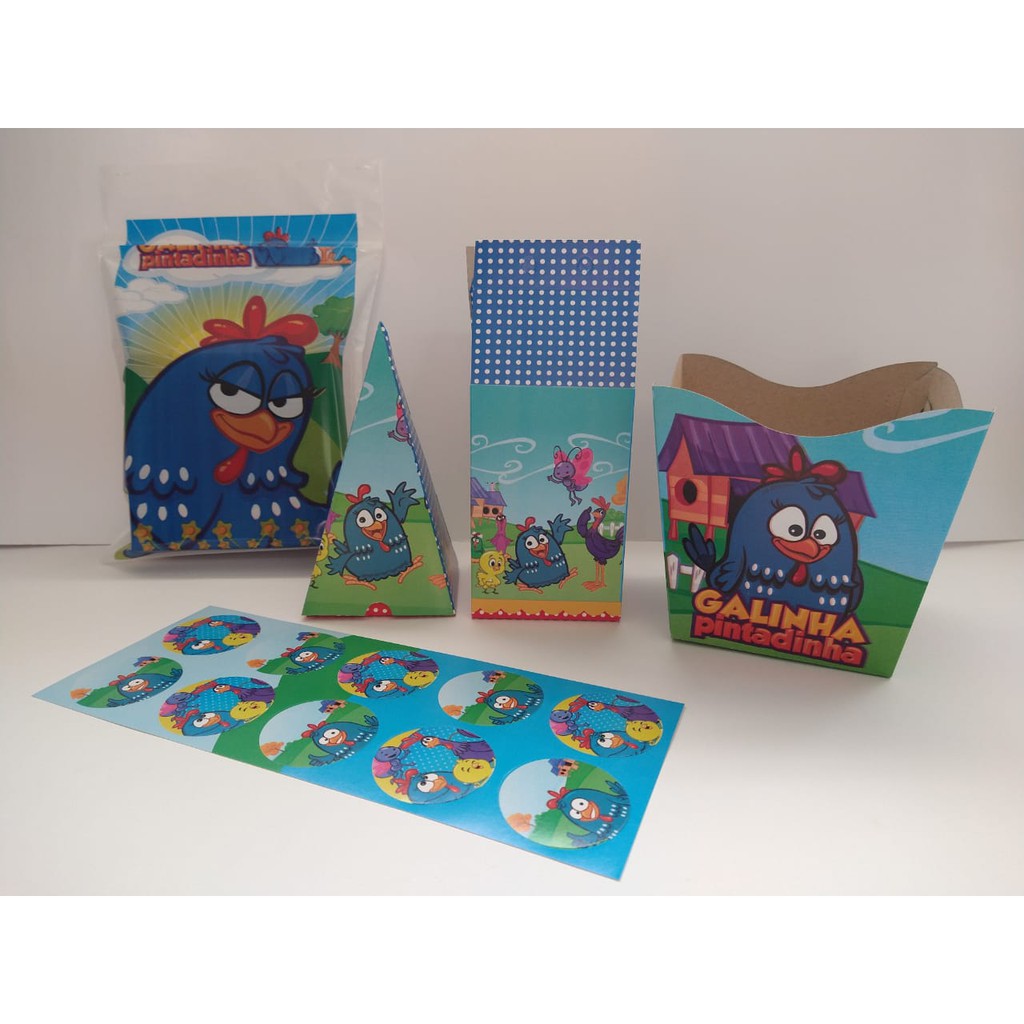Kit Festa Galinha Pintadinha 112 itens | Shopee Brasil