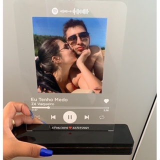 Luminária Romântica Presente Casal Foto Spotify Personalizada em Oferta na Shopee