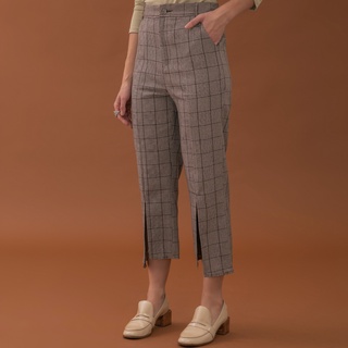 Calça feminina social Xadrez liso Calça inverno