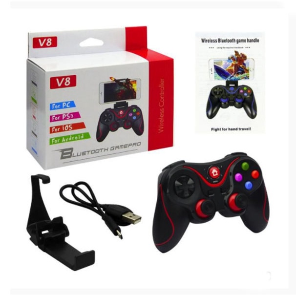 Controle de Jogo Gamepad V8 Celular Joystick Wireless Android PC Bluetooth