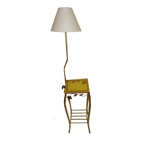 Aparador Ferro Quadrado 30cm Largura Com Abajur/cupula/vidro