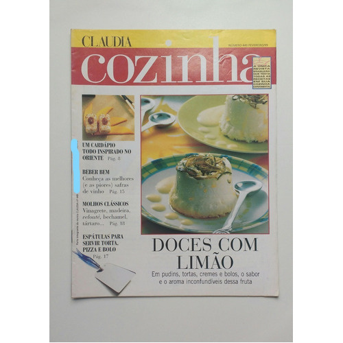 Revista Claudia Comida & Bebida Doces Com Limão C777