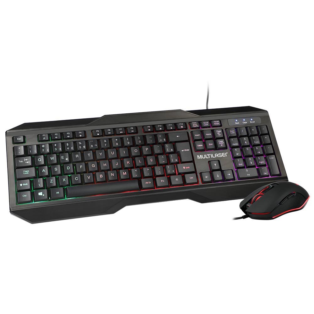 Combo Teclado E Mouse Gamer 2400 Dpi Com Fio C/ Led - Tc239