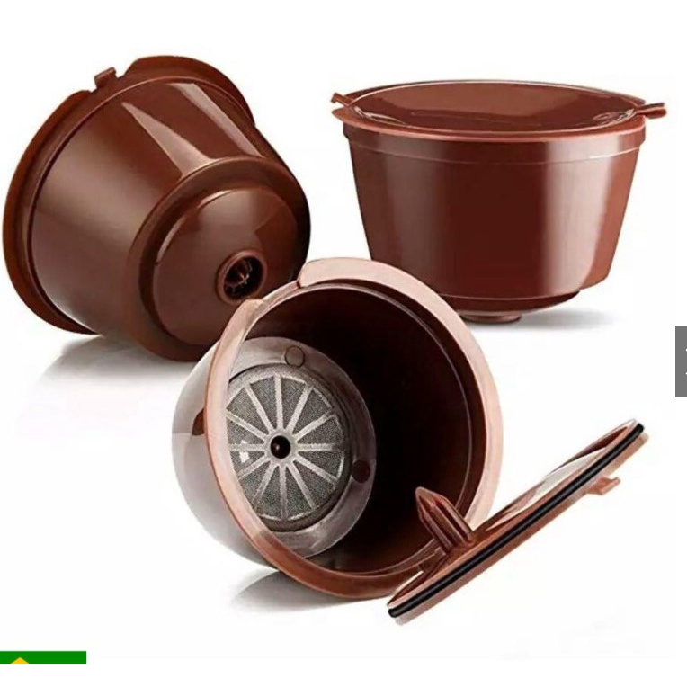 3 Cápsulas Reutilizável Com Filtro Dolce Gusto Recarregável Até 150x Pronta Entrega