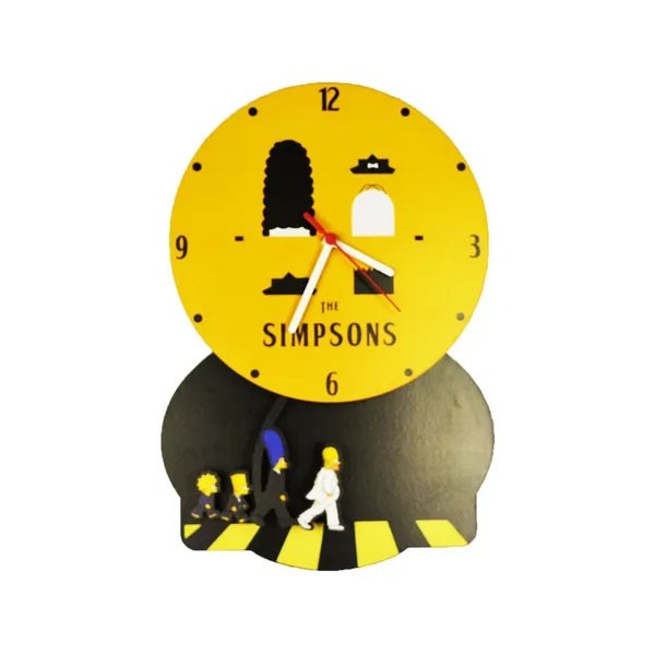 Relógio Pendulo - The Simpsons Beatles Faixa - Pêndulo R