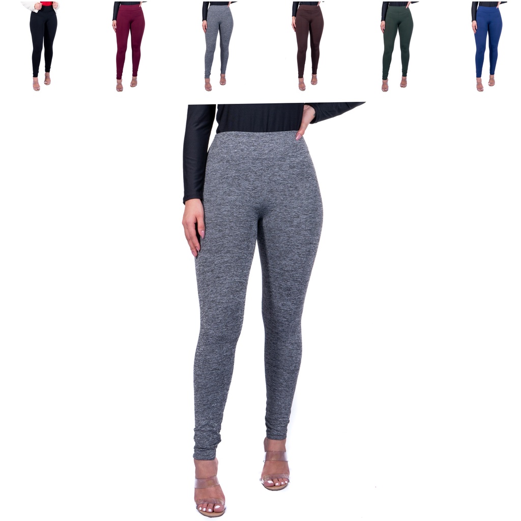 Calça Legging Flanelada Básica Forrada Inverno Grossa Cintura Alta Veludo ModaDudis