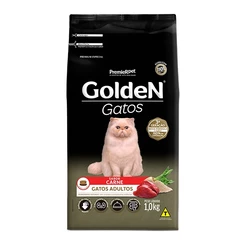 Ração Golden para Gatos Adultos Sabor Carne - 1Kg